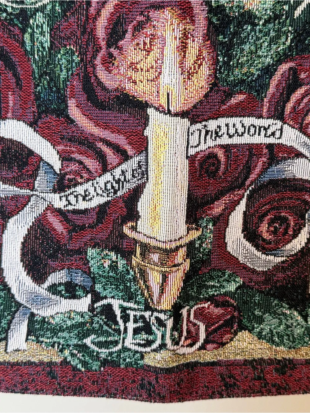 Wonderful Counselor Jesus Christian Tapestry wall Hanging 26x36 Made in USA